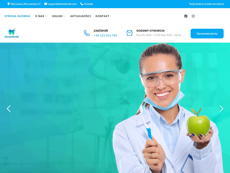 Realizacja strony internetowej dla firmy DentalSmile